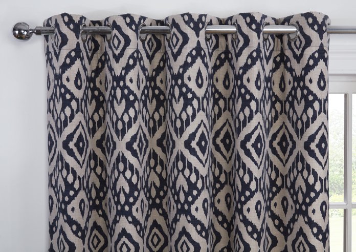 Marrakech Eyelet, Navy - Ready Made Curtains - Image 9